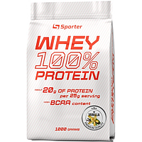 Сывороточный протеин Whey 100% Protein SPORTER - 1 кг - капучино
