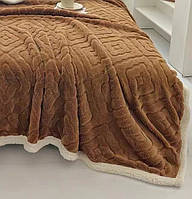 Плед Dushka Home Ромб 20773 200х230 см коричневое высокое качество