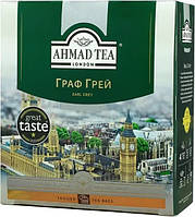 Чай Черный с Бергамотом Ахмад Ahmad Tea Граф Грей Earl Grey 100 пакетов 200 г Шри-Ланка
