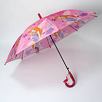 Детский-трость зонтик для девочек с принцессами, Розовый зонтик тросина для девочек топ
