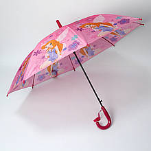 Дитяча-тростина парасолька для дівчаток з принцесами, Рожева парасолька тросина для дівчаток топ
