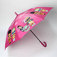 Детский-трость зонтик для девочек с ярким принтом куклы LOL, Розовый зонтик тросина для девочек топ
