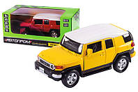 Машинка металл 68304 "АВТОПРОМ", 2 цвета, 1:32 Toyota FJ Cruiser, батарейки, свет, звук,