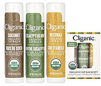 Cliganic Набор органических бальзамов для губ 3 упаковки по 4,25 г 0,15 унции