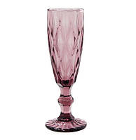 Бокал для шампанского 150 мл Изумруд розовый OLens 34215-5-3 высокое качество