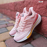 Женские качественные легкие демисезонные кроссовки Adidas EQ 21 RUN , сетка розовые 37-41