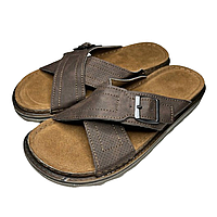 Чоловічі шльопанці сандалі Inblu на липучці, брендові шльопки на літо з анатомічною устілкою та білою підошвою.