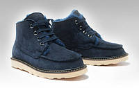 Мужские Ugg David Beckham Boots Dark Blue-69 UGG Темно-синий ( Navy) 43 (12) Мужской Замша ML, код: 2310534