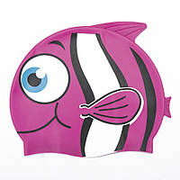 Детская шапочка для плавания 26025 в форме рыбки. Фіолетовий, нове
