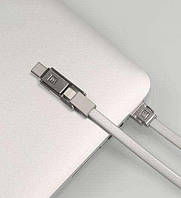 Combo 3-in-1 кабель Lightning/microUSB/Type-C USB, 1м silver Gplex RC-070th Remax 370102 высокое качество