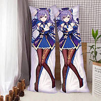 Подушка обнимашка Аниме Дакимакура Ке Цин Геншин Удар Плюшевая подушка с рисунком размер 130*40 см