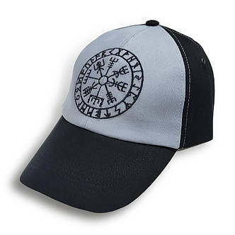 Бейсболка VEGVISIR FUTHARK сірий - чорний, фото 1
