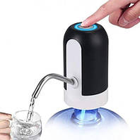 Електрична помпа для бутильованої води Automatic water dispenser з підсвічуванням на сулію 19 л Чорний Techo