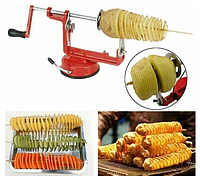 Машинка для різання картоплі спіраллю SPIRAL POTATO SLICER апарат для нарізування картоплі для чіпсів Techo