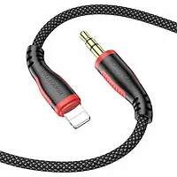 Аудио-кабель Borofone BL14 Digital audio conversion cable jack 3.5 (тато) Lighting (мама), 1m Black