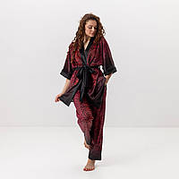 Комплект женский из плюшевого велюра штаны и халат Красная Змея 3428_L 15997 L высокое качество