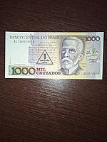 Банкнота Бразилии 1000 крузадо 1989 года Прес
