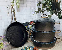 Набор посуды OMS 3035-Bronze 7 предметов бронзовый высокое качество