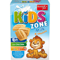 Детское печенье Sweet Plus Kids Zone с молоком и витаминами для питания детей от 6 месяцев 220 г (1110300) -
