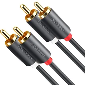 Аудіо-кабель Ugreen AV104 2 RCA (тато) - 2 RCA (тато), 1.5m Black (10517)