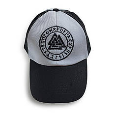 Бейсболка VALKNUT FUTHARK сірий - чорний, фото 4