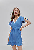 Платье VOLGINA штапельное на каждый день L синее (68967575) 001010L GT, код: 8211347