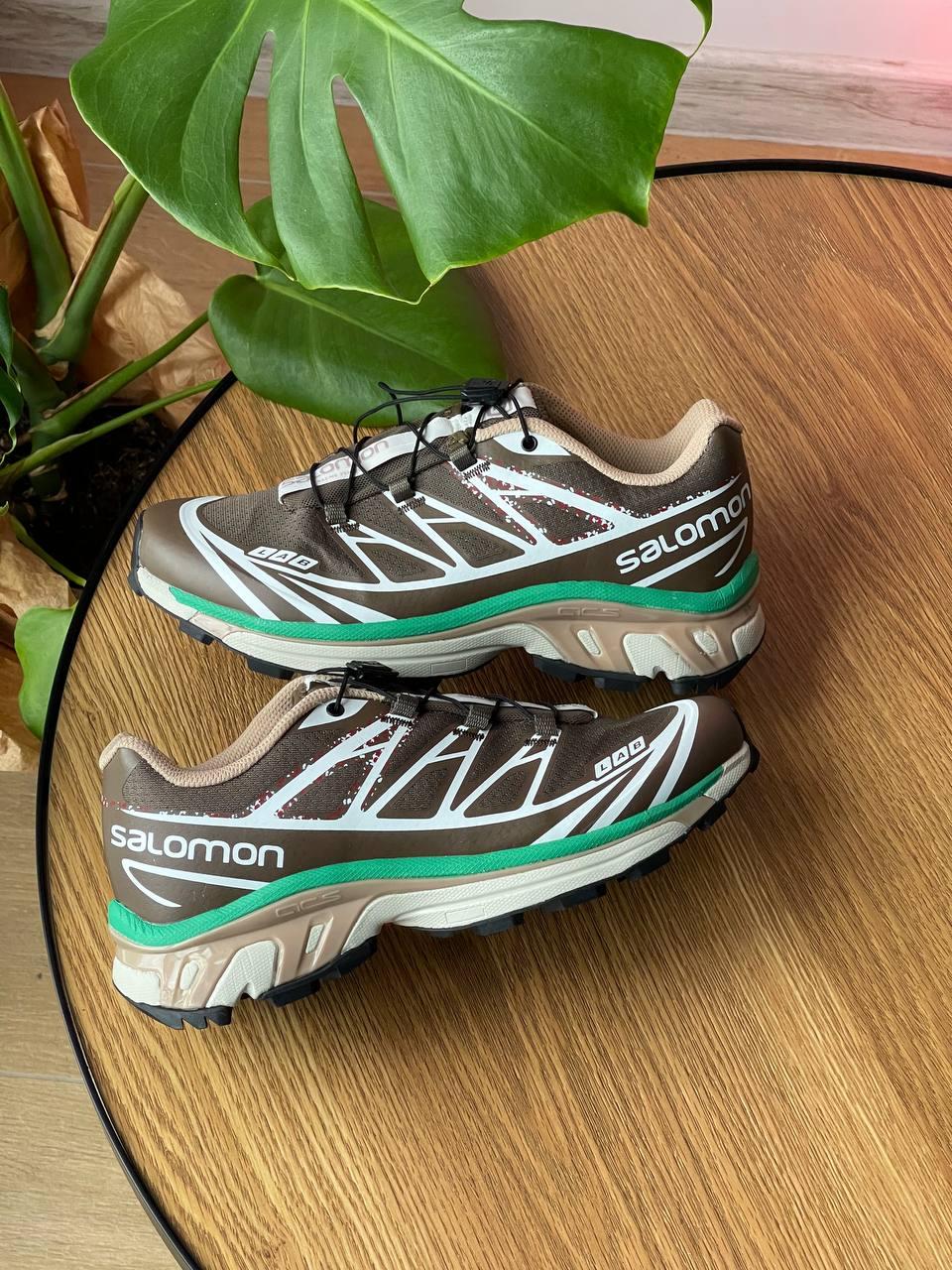 Кросівки чоловічі коричневі Salomon XT-6 Green Brown (16604)