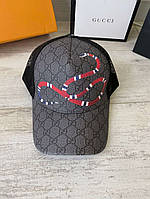 Кепка Gucci Kingsnake Print GG Supreme Black Baseball Hat