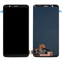 Дисплей для OnePlus 5T (A5010) OLED модуль (экран и сенсор) оригинал, Черный