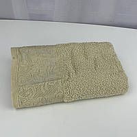 Полотенце для лица махровое Febo Vip Cotton Botan Турция 6401 бежевое 50х90 см высокое качество