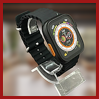 Бюджетные водонепроницаемые смарт-часы с умными функциями Smart Watch X8 Ultra Max 49mm с микрофоном черные