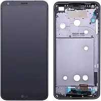 Дисплей для LG G6 (H870/ H871/ H872/ H873/ LS993/ US997/ VS998) модуль с рамкой, оригинал, Черный