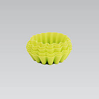 Набор силиконовых форм для выпечки Maestro MR-1176-green 6 предметов 8 см зеленый высокое качество