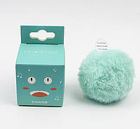 Интерактивная игрушка мячик мохнатый для кошек со звуками птиц 10080 5 см голубой высокое качество