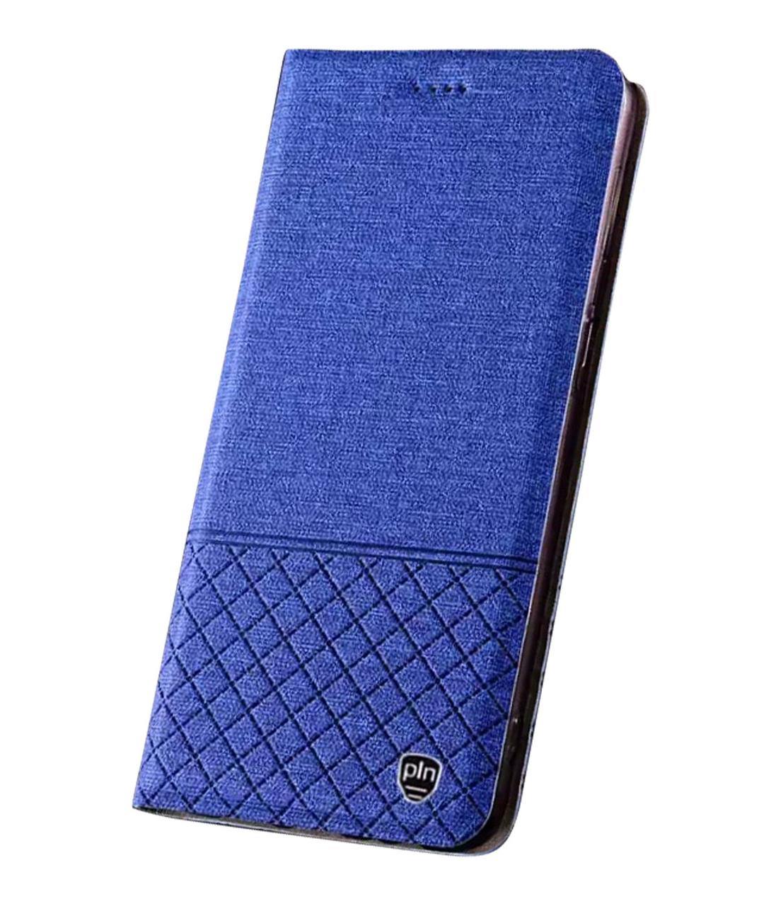 Чехол книжка противоударный магнитный для Samsung M10 M105F "PRIVILEGE" Синий - №1