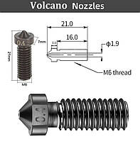 Сопло Hhiddo 0,4 мм Volcano из закаленной стали для 3D-принтеров