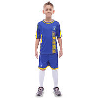 Форма футбольная детская с символикой сборной УКРАИНА ЧМ 2018 CO-3900-UKR-18 (XS-22, рост 116, Синий)