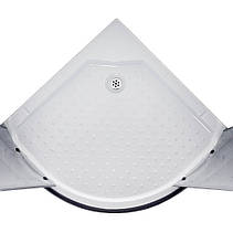 Душова кабіна 90*90*195 см з низьким піддоном VIVIA 091 Black s line JK New, фото 4