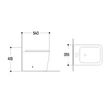 Біде Bidet 54*35,5*41, білий ( A0055527 ), фото 2