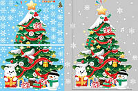 Набор новогодних наклеек на окно Happy New Year 5 13804 50х70 см 1 лист высокое качество