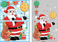 Набор новогодних наклеек на окно Happy New Year 8 13807 50х70 см 1 лист высокое качество