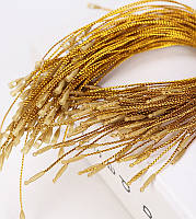 Веревка для новогодних игрушек на елку 14029 100 шт/уп 20 см золотистая высокое качество