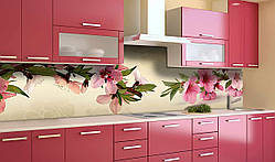 Наклейка вінілова кухонний фартух Zatarga Рожева сакура 600х2500 мм SC, код: 5567186