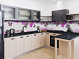 Наклейка вінілова кухонний фартух Zatarga Орхідеї та Метелики 650х2500 мм KB, код: 5561919, фото 4