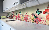 Наклейка вінілова кухонний фартух Zatarga Метелики над квітами 600х3000 мм KB, код: 5570238, фото 5