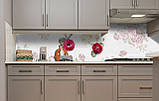Наклейка вінілова кухонний фартух Zatarga 3Д Червоні Троянди 650х2500 мм KB, код: 5570318, фото 2