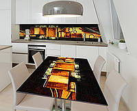 Наклейка 3Д виниловая на стол Zatarga «Коррозия металла» 600х1200 мм для домов, квартир, стол KB, код: 6443675