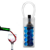 Сумка для охлаждения бутылки 10797 10х25 см синяя высокое качество