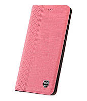 Чехол книжка противоударный магнитный для Motorola E40 "PRIVILEGE" Розовый - №11