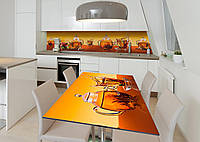 Наклейка 3Д виниловая на стол Zatarga «Тростниковый сахар» 650х1200 мм для домов, квартир, ст OB, код: 6509239